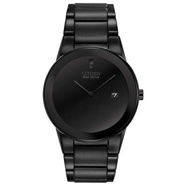 Imagem de Citizen Relógio masculino Eco-Drive Axiom, aço inoxidável, Pulseira preta, mostrador preto, 5 1/2 inches, Movimento de quartzo