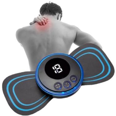 Imagem de Massageador Portátil Recarregável Dor Pescoço Coluna Pernas Preto Acupuntura Eletrônica Fisioterapia Intensidades Elétrico Sem Fio Relaxamento Diminui Stress Profissional Muscular Borboleta Alivio Estimulador Varizes Tensão