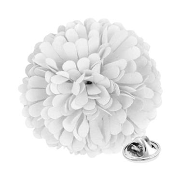 Imagem de Vittorio Vico Alfinete de lapela de flor de cravo formal masculino premium - Boutonniere para homens, broche, 2.5" (6.36CM), Poliéster, Não aplicável