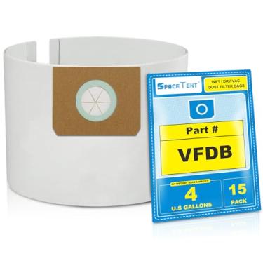 Imagem de SpaceTent Pacote com 15 sacos de filtro Vacmaster de 4 galões, compatíveis com os modelos Vacmaster # VF408 VF410P VF408B, número de peça VFDB, sacos VF408, sacos de vácuo Vacmaster VFDB