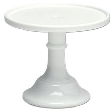 Imagem de Suporte para bolo de vidro branco com 15 cm - da Mosser Glass