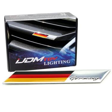 Imagem de Placa de alumínio iJDMTOY Emblema com placa de alumínio compatível com grade frontal de carro, para-lama lateral, porta-malas, volante de painel, etc.iJDMTOY AA3148-GER