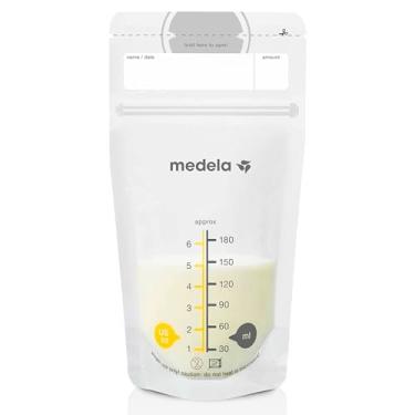 Imagem de Medela Sacos de armazenamento de leite materno, 200 unidades, sacos de armazenamento de leite materno prontos para usar para amamentação, saco autônomo, perfil plano que economiza