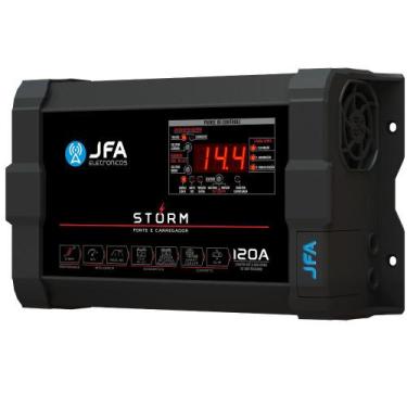Imagem de Fonte Automotiva Jfa Storm 120a Bivolt Com Medidor Cca E Sci, Preto