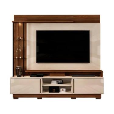 Imagem de Painel para TV até 70 DJ Móveis Martino 4 Prateleiras, Marroquim e Off