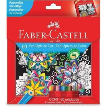 Imagem de Lápis de Cor Faber Castell EcoLápis 120160G 60 Cores Para Colorir, 120