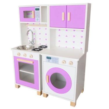 Imagem de Kit Mini Cozinha Infantil e Máquina de Lavar - Eita Casa Perfeita, Lil