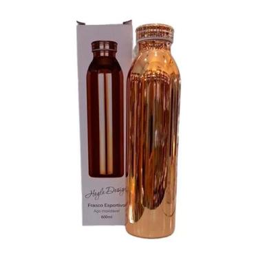 Imagem de Garrafa Térmica Aço Inoxidável Parede Dupla Modelo Espelhada 600ML Con