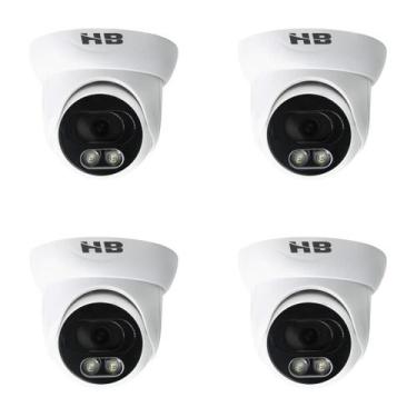 Imagem de Kit 4 cameras dome starcolor hb707 4x1 3.6mm 2mp led hb tech - HBTECH