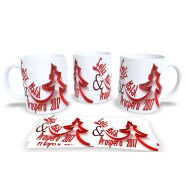 Imagem de Canecas de Porcelana Personalizadas Arvore de Natal - Estampa Sublimad
