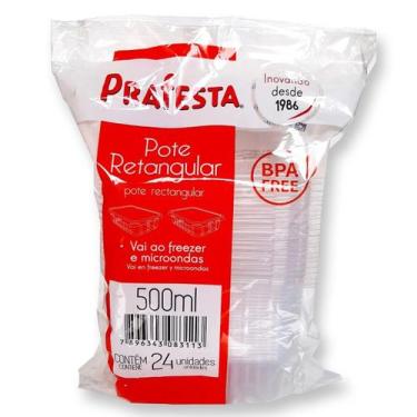 Imagem de Marmita Pote Plastico Descartavel 500ml Fitness C/24 Unds - PRAFESTA P