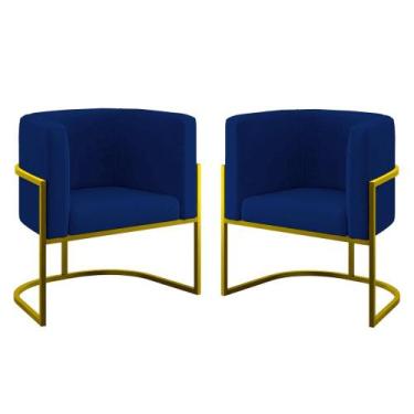 Imagem de Kit 02 Cadeiras Poltrona Lua para Sala Quarto Balaqui Decor - B Balaqu