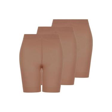 Imagem de Kit com 3 Shorts Feminino Modelador Up Line Loba 5690-003 - LUPO, Bege