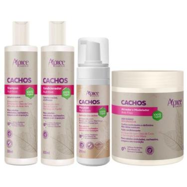 Imagem de Kit Apse Cachos Shampoo + Condicionador + Mousse + Ativador Tratamento