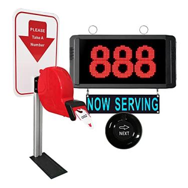 Imagem de KOQICALL Sistema de Chamada de Fila Pager de Restaurante Número de Espera Sistema de Chamada Sistema de Gerenciamento de Fila Alto-Falantes Display de 3 Dígitos Tela de Exibição do Host de Chamada Cha