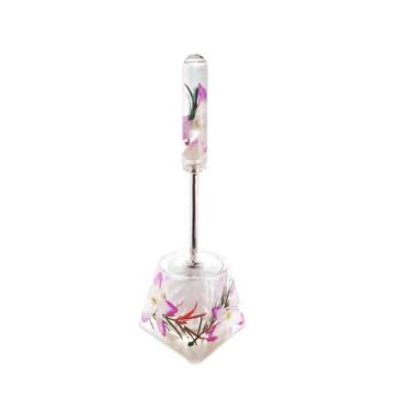 Imagem de Escova sanitária decorada acrílico banheiro lilas - Clink