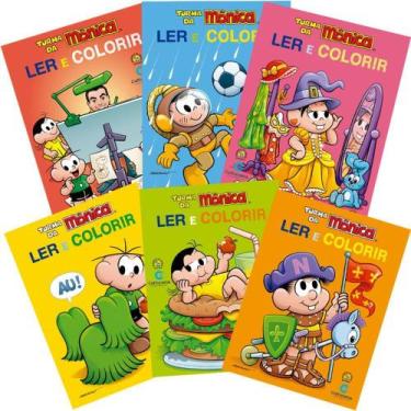 Imagem de Livro Infantil Colorir Turma da Mônica LER e Colorir Pacote com 12 - C