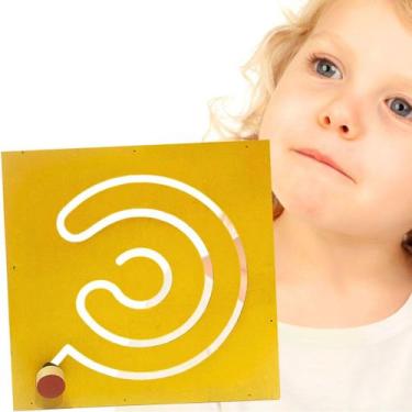 Imagem de Painel Psicomotor Círculo Educativo Pedagógico Amarelo MDF - TRALALA