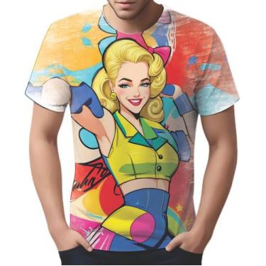 Imagem de Camiseta Camisa Tshirt Estampa Mu.lher Loira Pop Art Moda 9 - Enjoy Sh