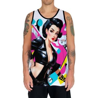 Imagem de Camiseta Regata Tshirt Pin Up Mu.lher Morena Pop Art Moda 12 - Enjoy S