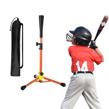 Imagem de Camiseta de beisebol infantil, 20,87 a 31,29 polegadas camisetas de rebatedor para beisebol com bolsa de transporte, camisetas de beisebol estáveis portáteis para rebatidas, camiseta de bronzeamento