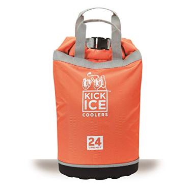 Imagem de KickIce Bolsa seca + cooler macio com forro à prova de vazamento sem PVC + fecho rolltop para caiaque, praia, rafting, passeios de barco, caminhadas, acampamento e pesca, comporta 24 latas + gelo, 15
