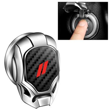 Imagem de XYHGM Capa de botão de parada de partida do motor de carro para Dodge Challenger Charger Durango carro General Motors interruptor de ignição capa decorativa anti-arranhões acessórios de ignição