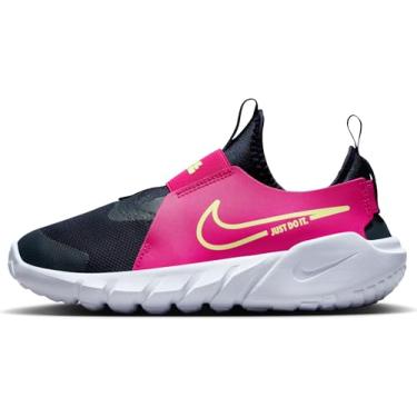 Imagem de Nike Tênis unissex infantil Flex Runner 2, Preto/Limão/Fireberry, 18