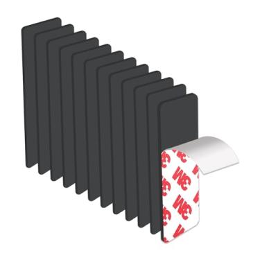 Imagem de STTMGN Fita magnética com suporte adesivo forte 3M, 12 peças, ímãs autoadesivos flexíveis, fita magnética plana de borracha, disponível para artesanato DIY, projetos de arte, foto e imagem, etc