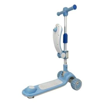 Imagem de Patinete Infantil 2 em 1 Com Assento Luz e Som - Velorad, Azul