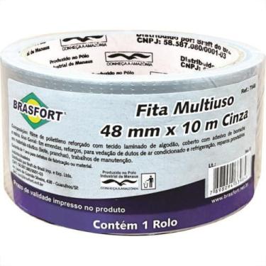 Imagem de Fita Silver Tape Brasfort Multiuso 48 X 10M Cinza 7548