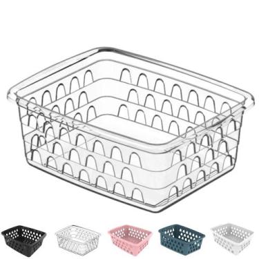 Imagem de Cesto Organizador Multiuso Decorativo Pequeno p/ Gaveta Armário 16x13 