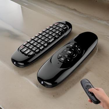 Imagem de Controle Remoto Com Mini Teclado Universal, Wireless, Bateria Recarregável, Ideal Para Smart TVs e Multimídia, Compatível Com Todos Os Sistemas, Marca VARENZIA