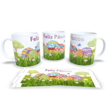 Imagem de Canecas de Porcelana Personalizada Páscoa Encanto e Doçura em Cada Gole
