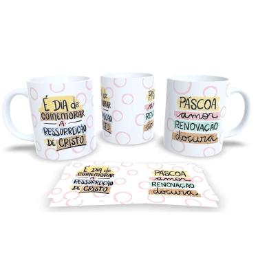 Imagem de Canecas de Porcelana Personalizada Páscoa Encanto e Doçura em Cada Gole