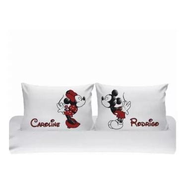 Imagem de Kit Fronhas Personalizadas Casal Namorados Mickey Minnie 02 - loja din
