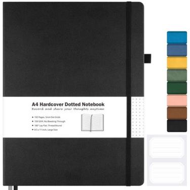 Imagem de Journal MALEDEN A4 Pontilhado - Capa Dura 21,6 x 27,9 cm - Preto