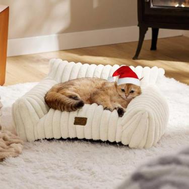 Imagem de Sofá Cama para Gato Bedsure - Acolchoado com Lã de Veludo Macio