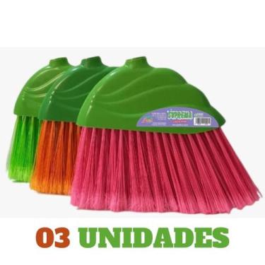 Imagem de KIT 03 Vassoura DiCanto Multiuso Nylon Resistente Qualidade