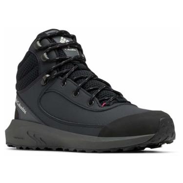 Imagem de Columbia Tênis feminino Trailstorm Peak Mid para caminhada, Preto/cinza escuro, 9.5