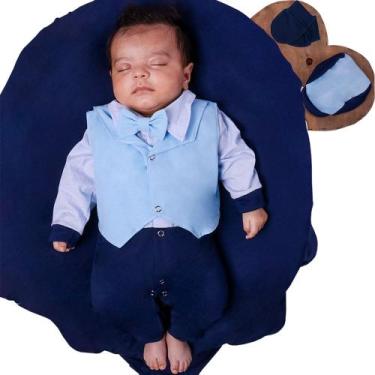 Imagem de Saída de Maternidade Menino Aconchego Antônio Azul 06 Peças - Amora Am