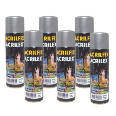 Imagem de Kit 6 vernizes acrilfix verniz fosco 300ml acrilex