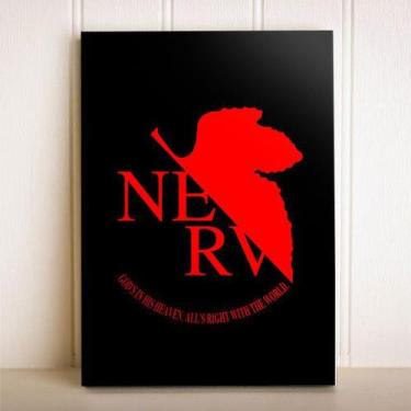 Imagem de Placa Decorativa Anime Neon Genesis Evangelion NERV - Cogumelo Corp