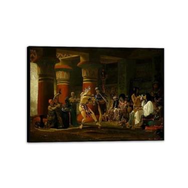 Imagem de Rivais inconscientes emoldurados pretos por Lawrence Alma Tadema Prints, reprodução de pintura a óleo, impressão giclée em tela, arte de parede pronta para pendurar para decoração de quarto de casa.