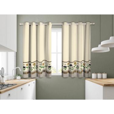 Imagem de Cortina De Cozinha 2,80M X 1,40M Estampada Tulipa
