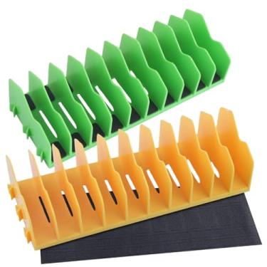 Imagem de LEONTOOL Organizador de alicate com 10 compartimentos, organizador de cortadores com base de borracha antiderrapante, design extensível, organizador de gavetas, organizador de gavetas,