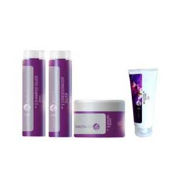 Imagem de Southliss silver shampoo e condicionador e mascara + leave in blond