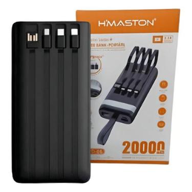 Imagem de Carregador Portátil Power Bank 20.000mah Rápido Com Display Cor Preto 