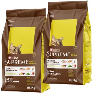 Imagem de Combo 2 Ração Quatree Supreme Gatos Castrados Frango 10,1Kg