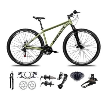 Imagem de Bicicleta Aro 29 Absolute Nero 5 Cabos Internos 27v K7 Freios Hidráulicos Kit 3x9 Suspensão com Trava (Oliva, 21)